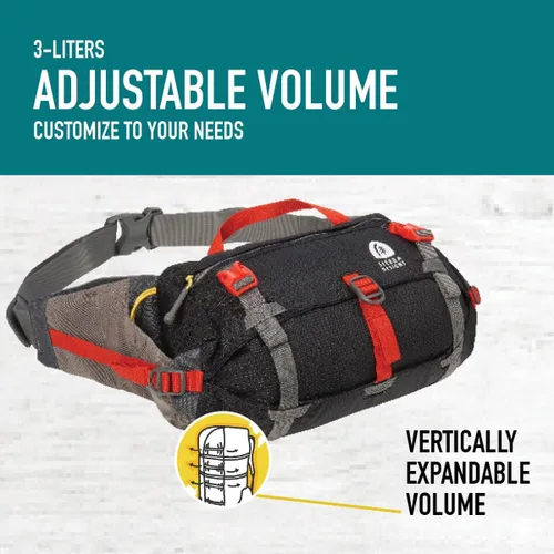 Miniatura 3 de Sierra Designs Riñonera lumbar flexible, bolsa de cintura de senderismo con soporte para botella de agua, volumen ajustable y más
