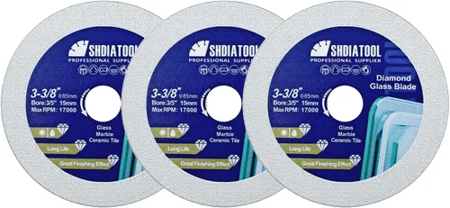 Miniatura 33 de SHDIATOOL Disco de corte de diamante de vidrio de 2 pulgadas, rueda de corte ultradelgada para azulejos de cerámica, porcelana y mármol de 50 mm