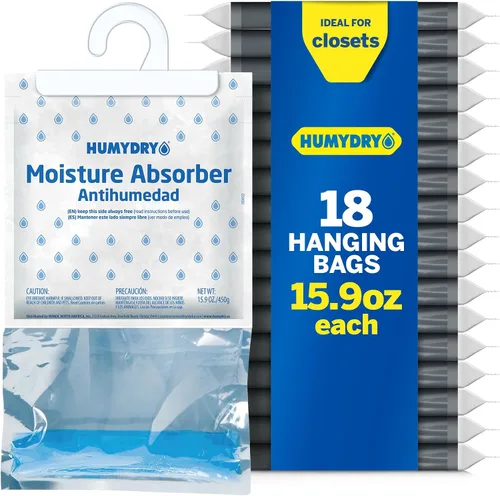Miniatura 9 de HUMYDRY Bolsas absorbentes de humedad colgantes, 12 unidades de lavanda y cedro de 15.9 onzas, hasta 200 pies cuadrados, combate la humedad