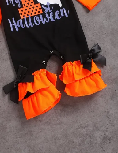 Miniatura 6 de TUEMOS Body de Halloween para bebé niña con diadema, primer conjunto de ropa de Halloween