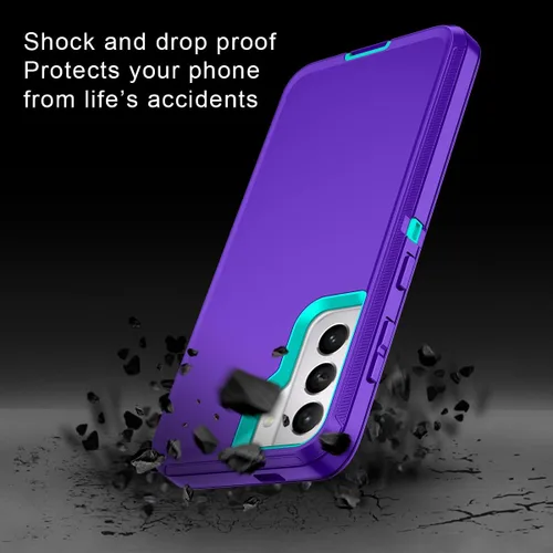 Miniatura 4 de I-HONVA Funda para Galaxy S21 5G a prueba de golpes, a prueba de polvo y caídas, 3 capas de protección de cuerpo completo