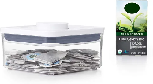 Miniatura 12 de OXO Good Grips POP - Recipiente hermético de almacenamiento de alimentos - Caja Grande Mini 1.1 Qt Ideal para bolsitas de té, suministros de Blanco
