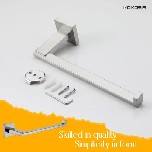 Miniatura 9 de KOKOSIRI Toallero de níquel cepillado, accesorios de baño, barras de toalla de mano para inodoro, gabinete de cocina, acero inoxidable, montado