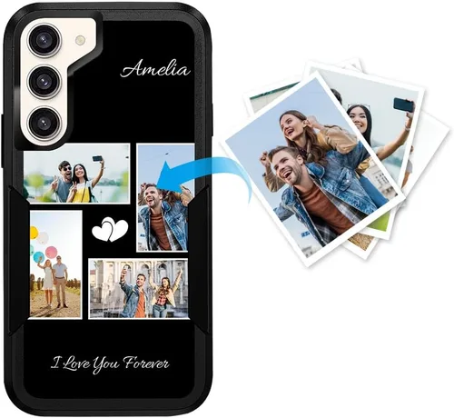 Miniatura 108 de Funda protectora personalizada para Samsung Galaxy S22 Ultra 5G (versión 2022), funda protectora de doble capa resistente con múltiples fotos, a