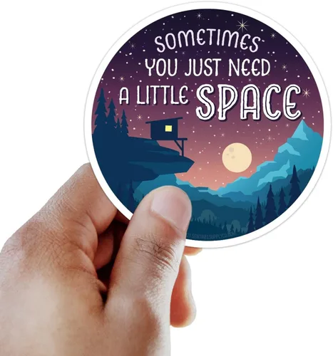 Miniatura 2 de Need a Little Space Camping Bumper Sticker for Car - Cute Lake Life Decals for Hydroflask - Night Sky Nature Quote Tumbler Stickers (Set of All 4)