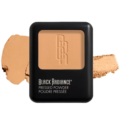 Black Radiance Polvo prensado, acabado mate rico en pigmentos para tonos de piel claros, compacto absorbente de aceite con espejo y esponja -