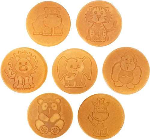 Miniatura 8 de Mini molde para panqueques de animales – Haz 7 animales únicos de zoológico Flapjack, incluyendo un elefante, jirafa y más, sartén antiadherente