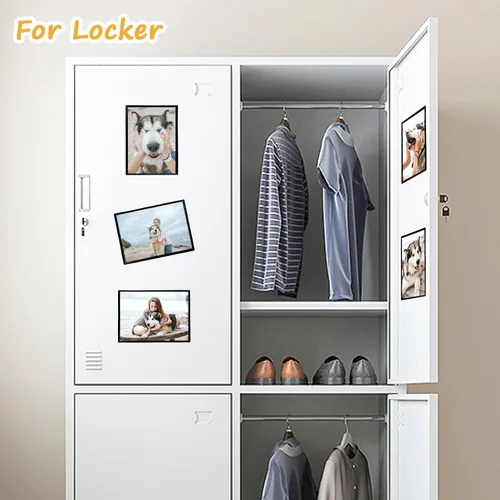 Miniatura 7 de Marco magnético para fotos, capacidad para fotos de 4 x 6 pulgadas, fundas negras reutilizables para nevera, taquilla, gabinete de oficina