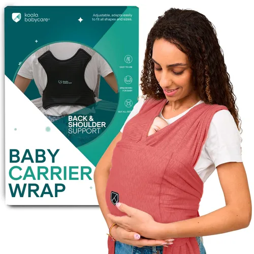 Miniatura 10 de Koala Babycare Portabebés Envolvente para Bebé, Fácil de Usar Como una Camiseta - Portabebés Original para Recién Nacido hasta Niño Pequeño - Gris