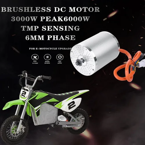 Miniatura 5 de Kunray - Motor eléctrico de CC de 72 V 3000 W, motor eléctrico sin escobillas, velocidad máxima de 6700 rpm, motor eléctrico de motocross, motor