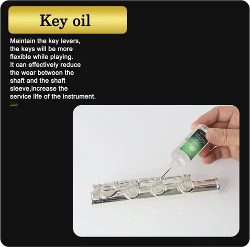 Miniatura 5 de Aceite de llave para instrumentos musicales para clarinetes, flautas, saxofones, oboes, fagot, instrumento de viento de madera, 1.02 onzas líquidas