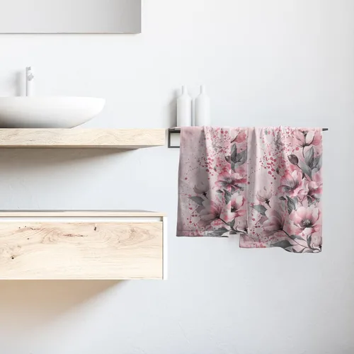 Miniatura 6 de Giwawa Juego de 2 toallas de mano con diseño floral de cerezo, suaves y absorbentes, para baño, cocina, hotel, spa, decoración Flor de cerezo rosa