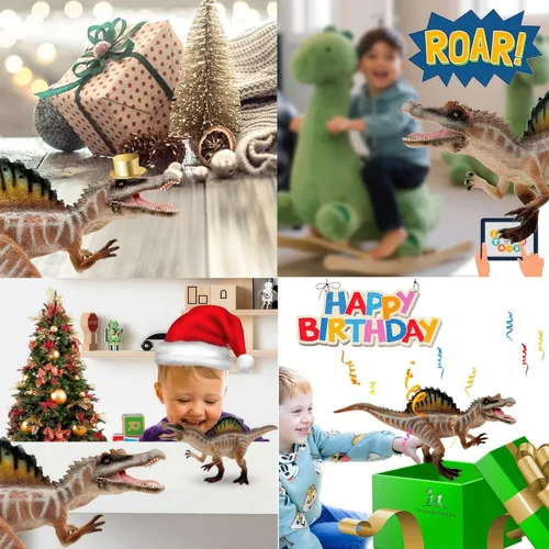 Miniatura 5 de Gemini&Genius Figura de Acción de Spinosaurus con Mandíbula Móvil, Juguete de Dinosaurio para Niños, Educación Científica Temprana sobre