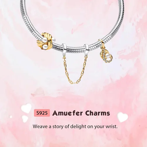 Miniatura 19 de Amufer S925 Charms for Women, compatible with Pandora Bracelets and Necklaces, Jewelry Gift