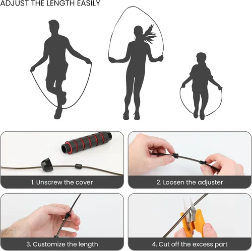 Miniatura 3 de Limm Adjustable Jump Rope for Workout - All-Purpose Exercise Jump Rope Kids & Adults Love with Tangle-Free, Comfortable Foam Handles - Best