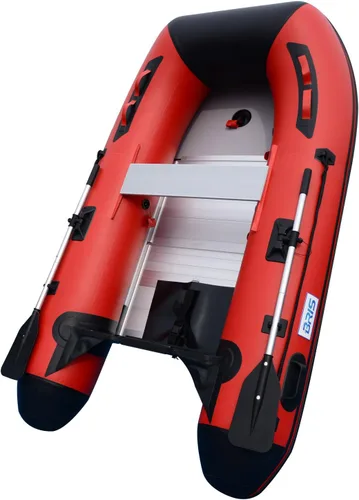 Miniatura 3 de BRIS Bote inflable de 8.8 pies de barco pontón de pesca tierno con piso de aluminio