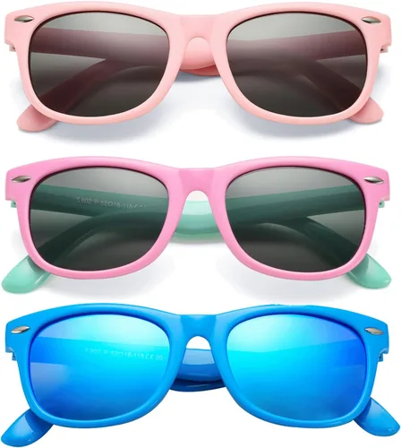 Miniatura 70 de Lentes de sol polarizados de goma elastómero termoplástico (TPEE) flexible, para niñas y niños de 3 a 9 años