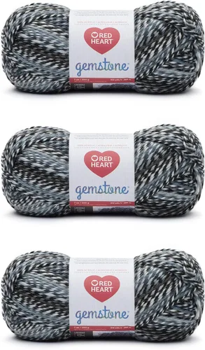 Miniatura 14 de Red Heart Hilo de citrino de piedras preciosas – Paquete de 3 unidades de 7 onzas – Acrílico – 5 voluminosos – 312 yardas – Tejido, ganchillo