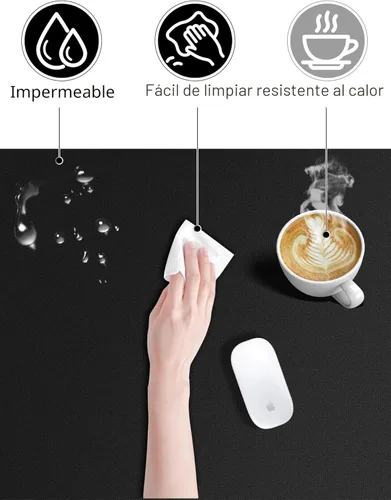Miniatura 6 de TopMade Alfombrilla de mouse de carga inalámbrica, alfombrilla de mouse impermeable para juegos con superficie ultra suave, base antideslizante