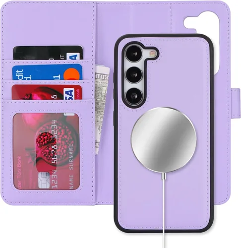 Miniatura 9 de Havaya Magsafe - Funda para Samsung Galaxy S23+Plus, compatible con magnética, 2 en 1, desmontable, con soporte para tarjetas, ranuras para tarjetas