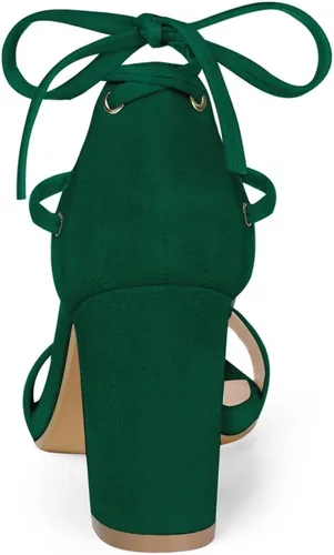 Miniatura 4 de Allegra K - Sandalias de tacón alto con cordones para mujer