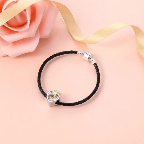 Miniatura 5 de Dije de foto personalizable, diseño de corazón con dije con tus seres queridos, para mujer, para regalo de madre e hija, para brazalete o collar