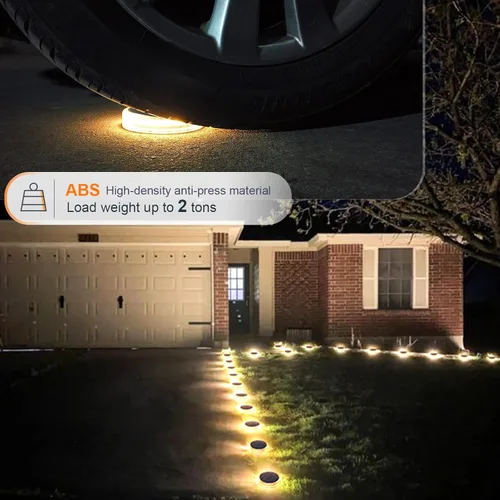Miniatura 4 de YiLaie – Luces solares para escalones al aire libre, impermeables, blanco cálido, luces de escalera alimentadas por energía solar para escalones