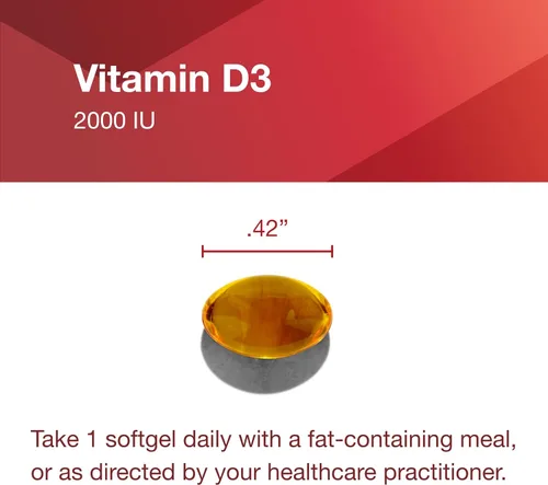Miniatura 7 de PROTOCOL FOR LIFE BALANCE Vitamina D3 2,000 UI - Apoyo inmunológico, huesos y dientes saludables - 120 cápsulas blandas