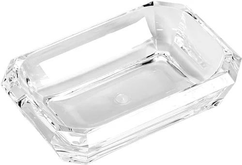WAIT FLY Jabonera acrílica para baño, balcón, lavandería, piscina, jabonera decorativa, transparente, 1 unidad