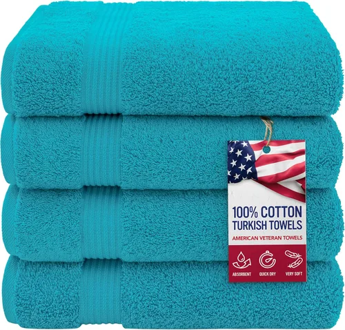 Miniatura 84 de Toalla American Veteran, Juego de Toallas de Mano para Baño de 4, 100% Conjunto de Toallas de Mano Turcas de Algodón, Toallas de Mano Suave