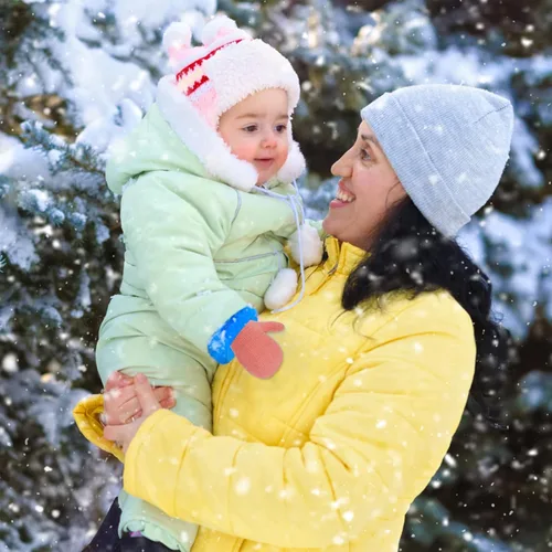Miniatura 48 de ONESING 5 pares de guantes de invierno negros para bebés y niñas - Guantes cálidos para recién nacidos