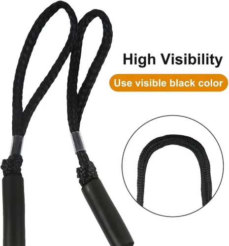 Miniatura 5 de Líneas de muelle elástico para lancha, amortiguador, cuerda de amarre, accesorios de barco de 4 a 5.5 pies, paquete de 4 (negro)
