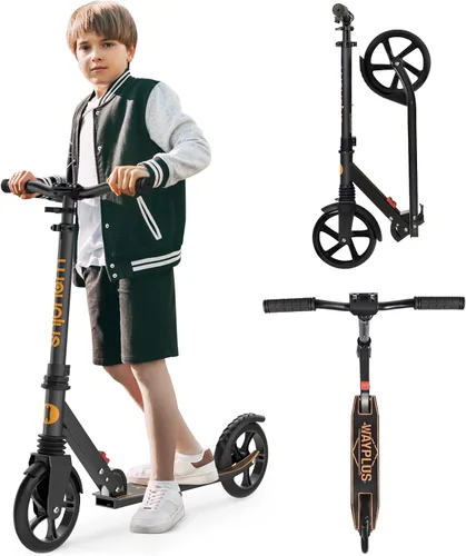 WAYPLUS KS1 Kick Scooter para mayores de 6 años, niños, adolescentes y adultos. Carga máxima de 240 libras. Plegable, ligero, ruedas grandes de 8