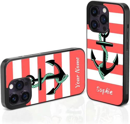 Fundas de teléfono con nombre personalizado compatibles con iPhone 5/6/7/8/Plus/X/Xs/Xr/11/12/13/14/mini/Pro/Max, Samsung Galaxy S20/S21/S22 Nombre