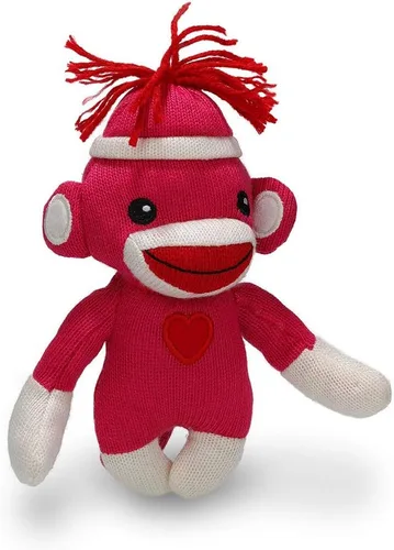 Miniatura 7 de Plushland Adorable Mono de Calcetines, El Original y Tradicional Juguete de Animal de Peluche Tejido a Mano, Regalo de Marioneta de Muñeca Bebé