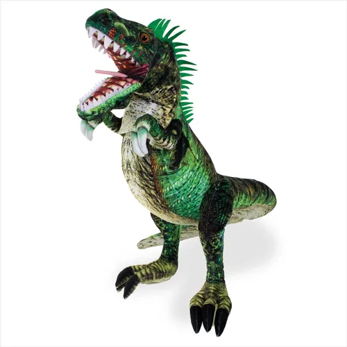Real Planet Títere T-Rex de 28 pulgadas, títeres de dinosaurio de peluche para niños, más de 2 pies, juguete gigante de peluche TRex de mano,