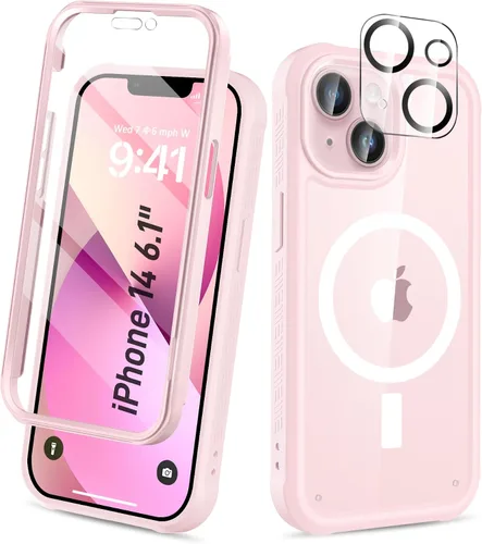 Miniatura 31 de Funda para iPhone 15 de cuerpo completo, protector de pantalla integrado, con protector de lente de cámara, [antiamarilleamiento], funda protectora