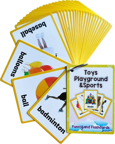 Lilias Toys Tarjetas Didácticas de Deportes y Juegos, Juguetes de Aprendizaje para Niños Pequeños, Juguetes Preescolares, Suministros para Educación