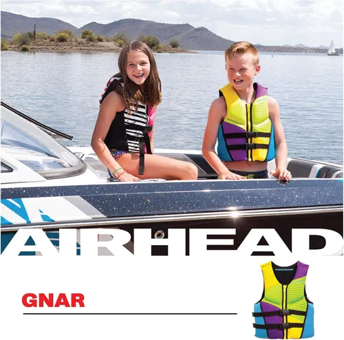 Miniatura 5 de Airhead Gnar Neolite Kwik-Dry Life Jacket - USCG Approved Type III PFD Life Vest, Lightweight Flexible Fit for Boating, Tubing & Watersports