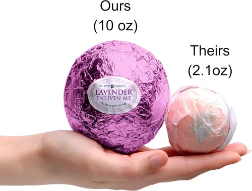 Miniatura 2 de Enliven Me - Bomba de baño de lavanda con collar creado con cristal extra grande de 10 onzas, fabricada en Estados Unidos