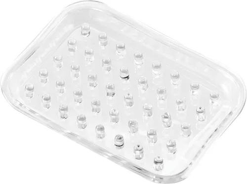 Miniatura 5 de iDesign Jabonera de plástico para ducha de baño, juego de 1, rectangular Para ducha de baño, rectángulo