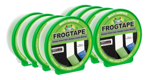 Miniatura 9 de FrogTape Cinta para Pintores Multisuperficie con PAINTBLOCK, 2 Pulgadas de Ancho (1.88 Pulg. x 60 Yardas), Adhesión Media, Verde, 3 Rollos (240661)