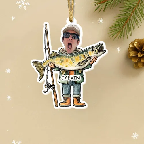 Miniatura 18 de Adorno acrílico en forma de cámara 2D, nombre personalizado y foto colgante de Navidad para fotógrafo, adorno de marco de fotos retro personalizado