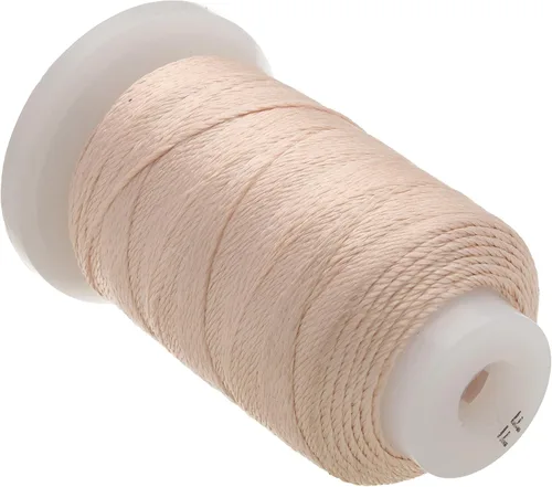 Miniatura 51 de The Beadsmith Cordón de seda pura – Castaño, tamaño E (0.325 mm/0.0128"), 200 yardas (600 pies), carrete de 1/2 onza
