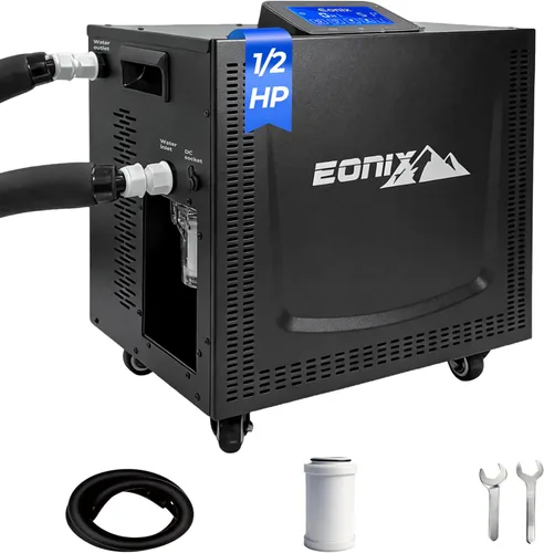 Miniatura 9 de Enfriador de agua para baño de hielo para bañeras de inmersión fría, máquina enfriadora de agua de 1.0 HP, sistema de enfriamiento hidropónico