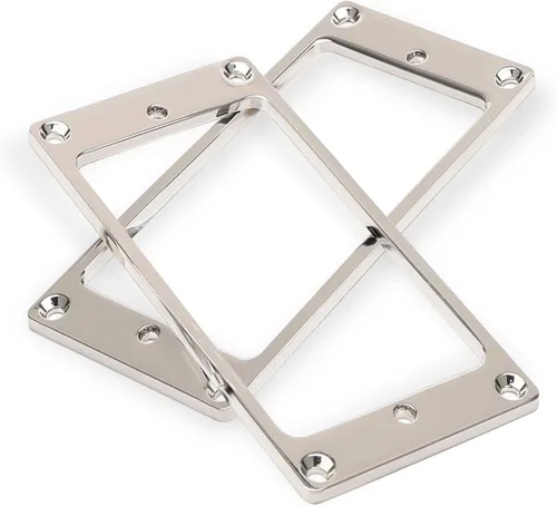 Miniatura 9 de Paquete de 2 anillos metálicos Humbucker para pastilla con marco de montaje plano para guitarra eléctrica, cubiertas de repuesto para cuello