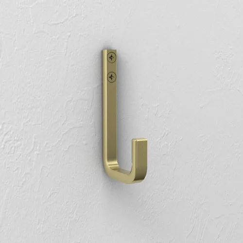 Miniatura 10 de National Hardware N337-917 Gancho moderno de caña, 4", oro cepillado
