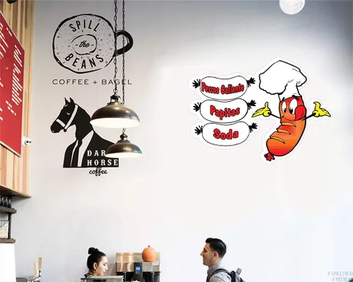 Miniatura 5 de Calcomanías para camiones de comida Perros Caliente Papitas Soda Concession Restaurante Troquelado Vinilo Adhesivo & Letrero 14 in en el lado más