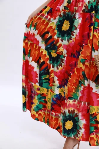 Miniatura 7 de OSTOO Vestido largo de verano 2024 con estampado floral bohemio y holgado para mujer