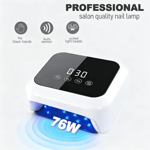 Miniatura 3 de Lámpara de uñas LED UV con base reflectante desmontable, pantalla LCD grande de 36 cuentas, sensor automático y 4 ajustes de temporizador, luces